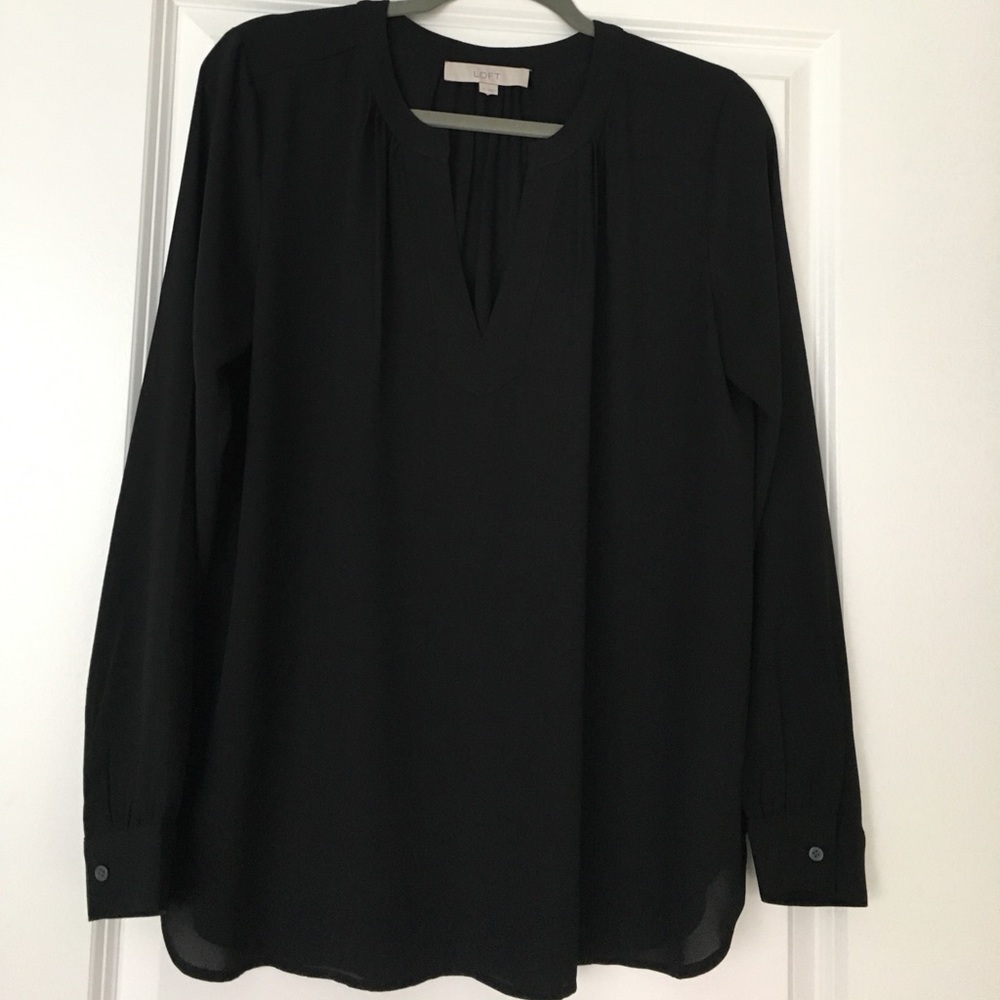 Silky black tunic type blouse - worn once